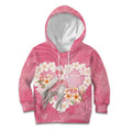 Personalised Pink Galah Australia Valentine's Day Kid Hoodie I Love You With All My Heart - Aussie Hoodie