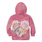Personalised Pink Galah Australia Valentine's Day Kid Hoodie I Love You With All My Heart - Aussie Hoodie