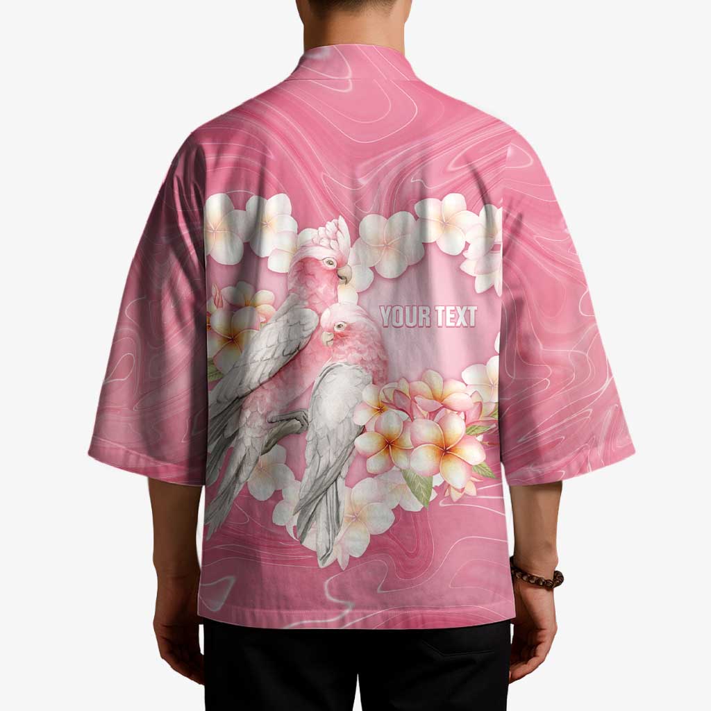 Personalised Pink Galah Australia Valentine's Day Kimono I Love You With All My Heart - Aussie Hoodie