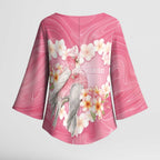 Personalised Pink Galah Australia Valentine's Day Kimono Sleeve Blouse I Love You With All My Heart - Aussie Hoodie