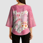 Personalised Pink Galah Australia Valentine's Day Kimono Sleeve Blouse I Love You With All My Heart - Aussie Hoodie