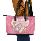 Pink Galah Australia Valentine's Day Leather Tote Bag I Love You With All My Heart - Aussie Hoodie
