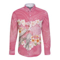 Personalised Pink Galah Australia Valentine's Day Long Sleeve Button Shirt I Love You With All My Heart - Aussie Hoodie