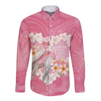 Personalised Pink Galah Australia Valentine's Day Long Sleeve Button Shirt I Love You With All My Heart - Aussie Hoodie
