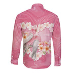 Personalised Pink Galah Australia Valentine's Day Long Sleeve Button Shirt I Love You With All My Heart - Aussie Hoodie