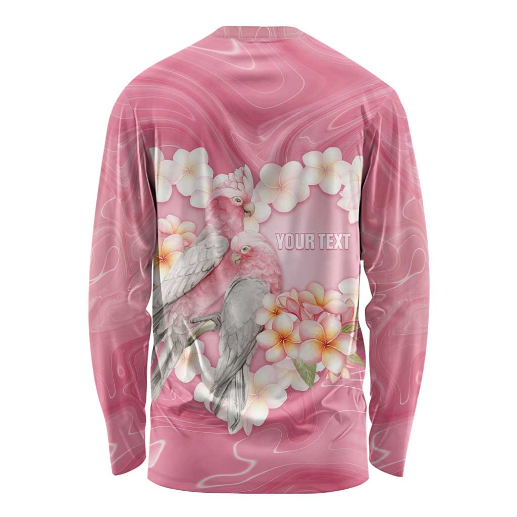 Personalised Pink Galah Australia Valentine's Day Long Sleeve Shirt I Love You With All My Heart - Aussie Hoodie
