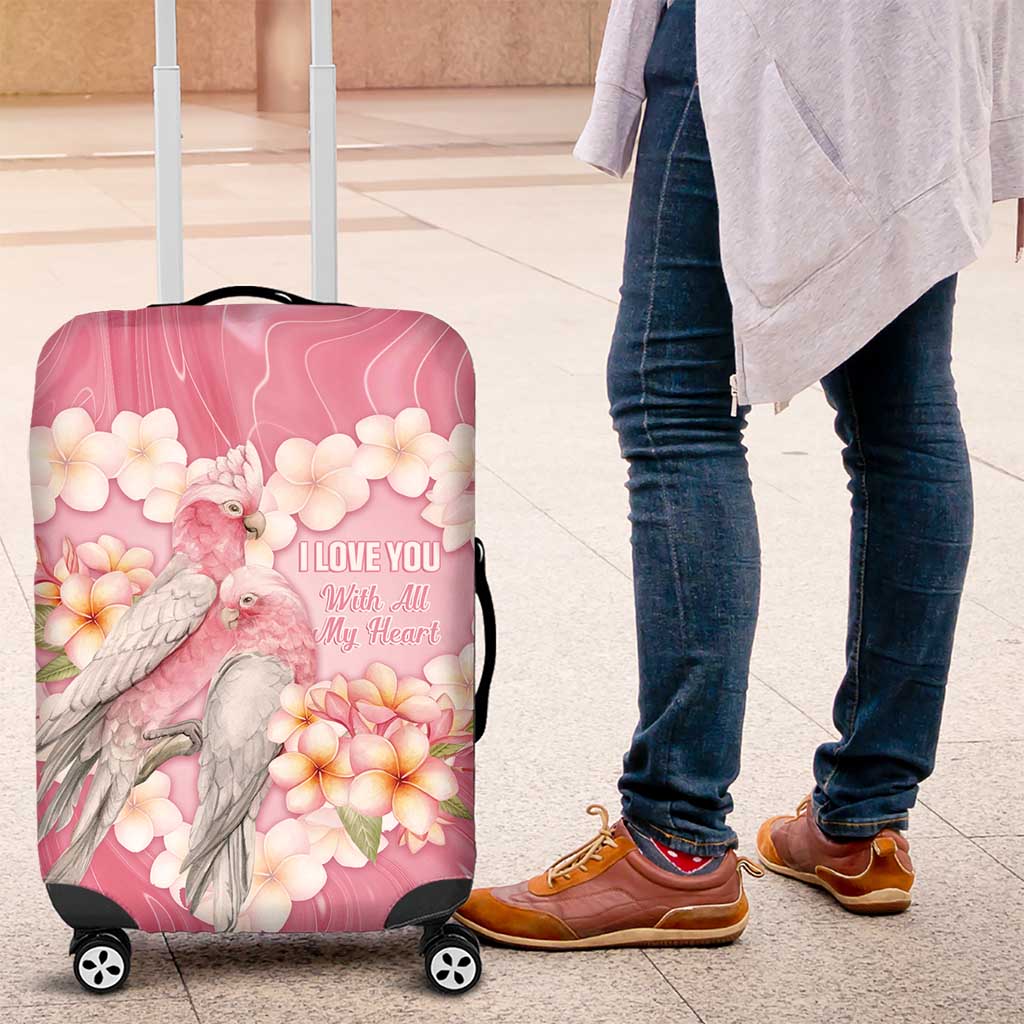 Pink Galah Australia Valentine's Day Luggage Cover I Love You With All My Heart - Aussie Hoodie