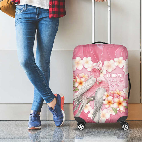 Pink Galah Australia Valentine's Day Luggage Cover I Love You With All My Heart - Aussie Hoodie