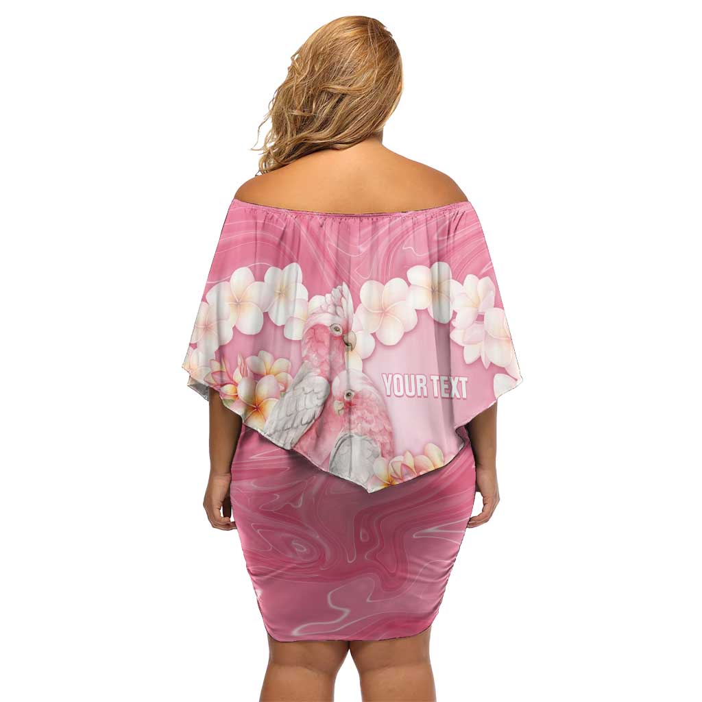 Personalised Pink Galah Australia Valentine's Day Off Shoulder Short Dress I Love You With All My Heart - Aussie Hoodie