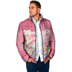 Personalised Pink Galah Australia Valentine's Day Padded Jacket I Love You With All My Heart - Aussie Hoodie