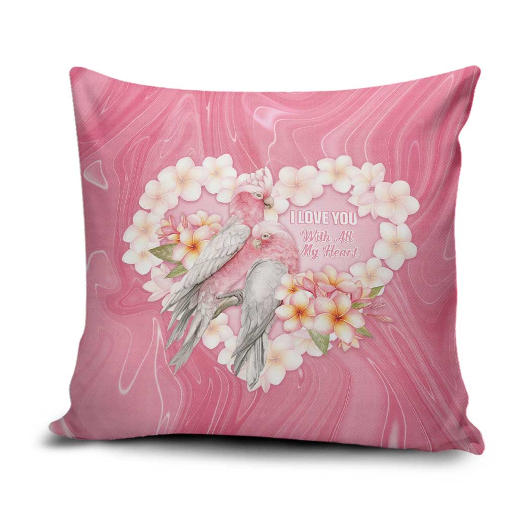 Pink Galah Australia Valentine's Day Pillow Cover I Love You With All My Heart - Aussie Hoodie