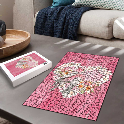 Pink Galah Australia Valentine's Day Puzzle I Love You With All My Heart - Aussie Hoodie