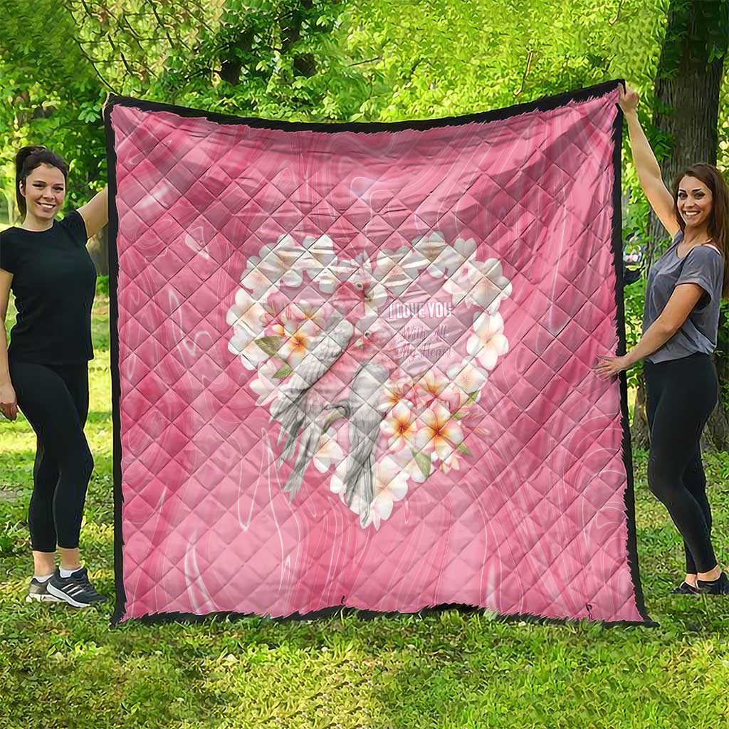 Pink Galah Australia Valentine's Day Quilt I Love You With All My Heart - Aussie Hoodie