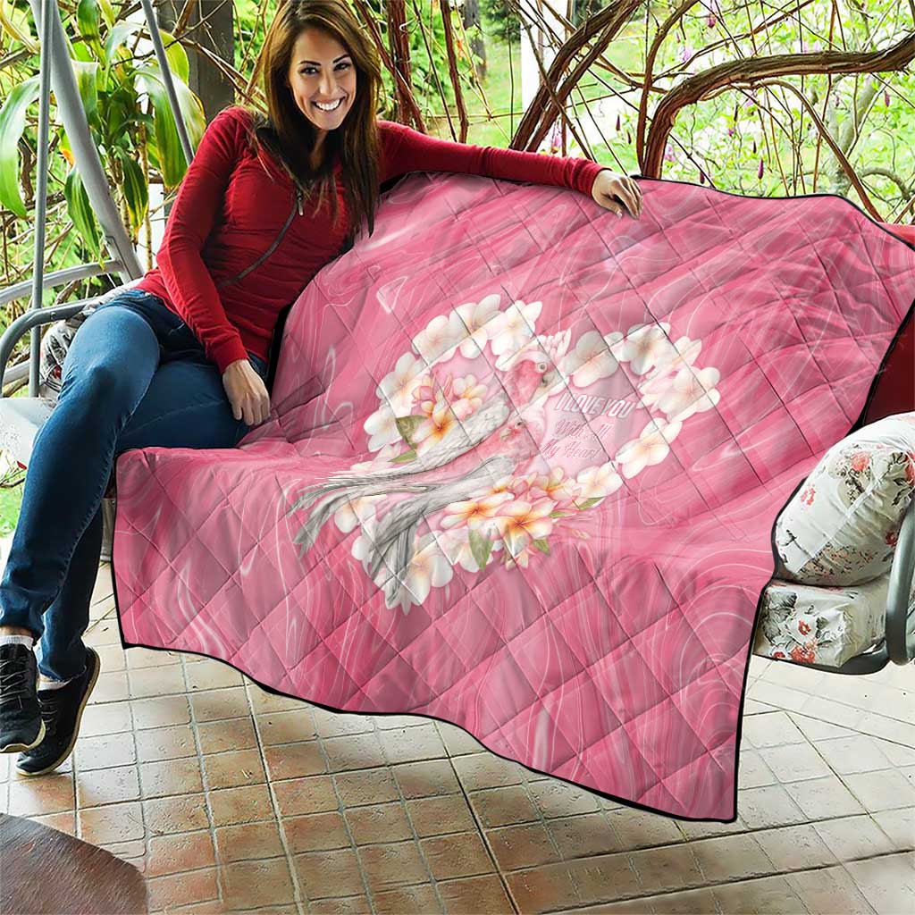 Pink Galah Australia Valentine's Day Quilt I Love You With All My Heart - Aussie Hoodie