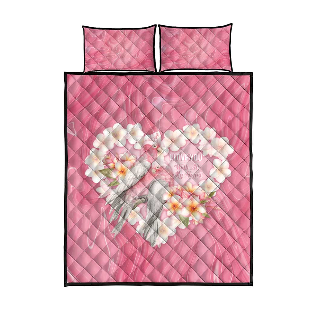 Pink Galah Australia Valentine's Day Quilt Bed Set I Love You With All My Heart - Aussie Hoodie