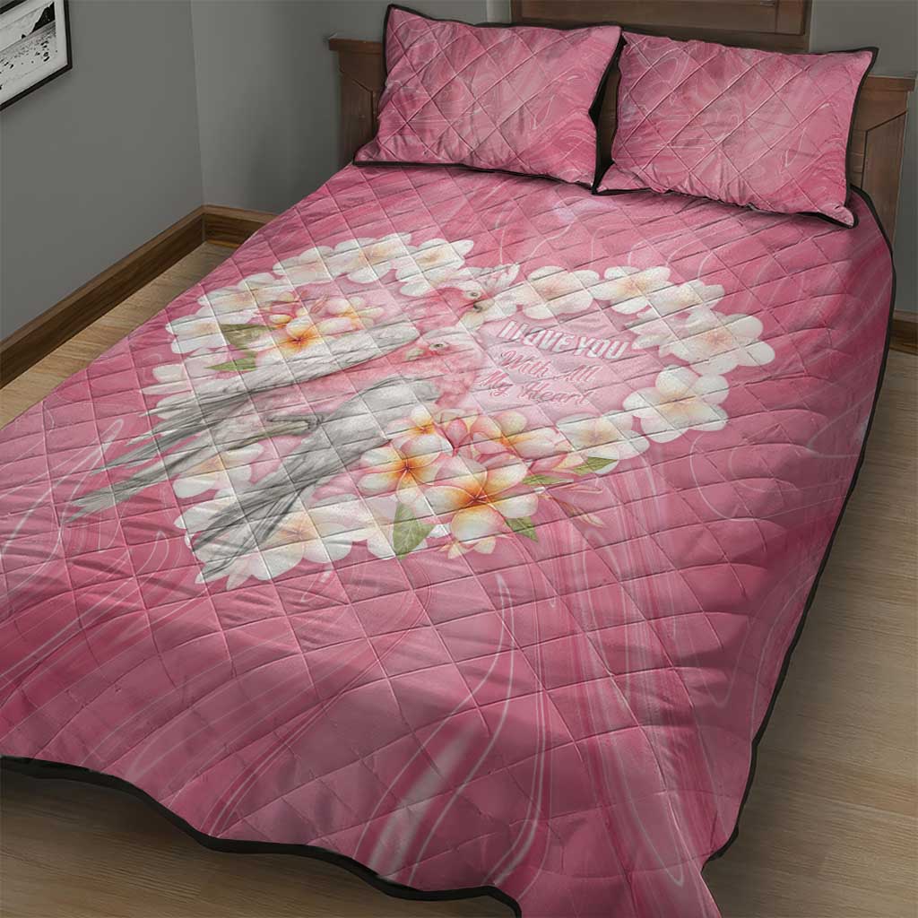 Pink Galah Australia Valentine's Day Quilt Bed Set I Love You With All My Heart - Aussie Hoodie