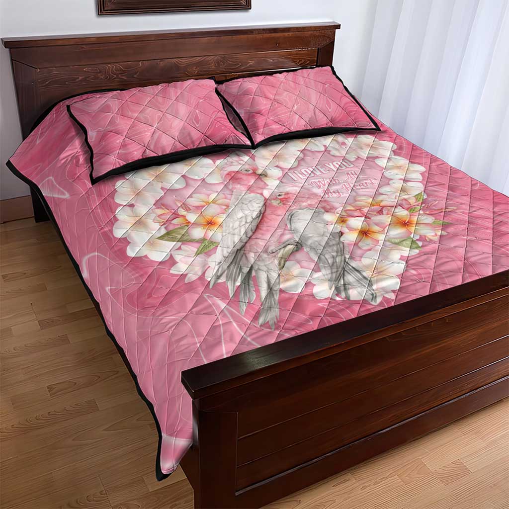 Pink Galah Australia Valentine's Day Quilt Bed Set I Love You With All My Heart - Aussie Hoodie