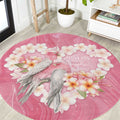 Pink Galah Australia Valentine's Day Round Carpet I Love You With All My Heart - Aussie Hoodie