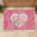 Pink Galah Australia Valentine's Day Rubber Doormat I Love You With All My Heart - Aussie Hoodie