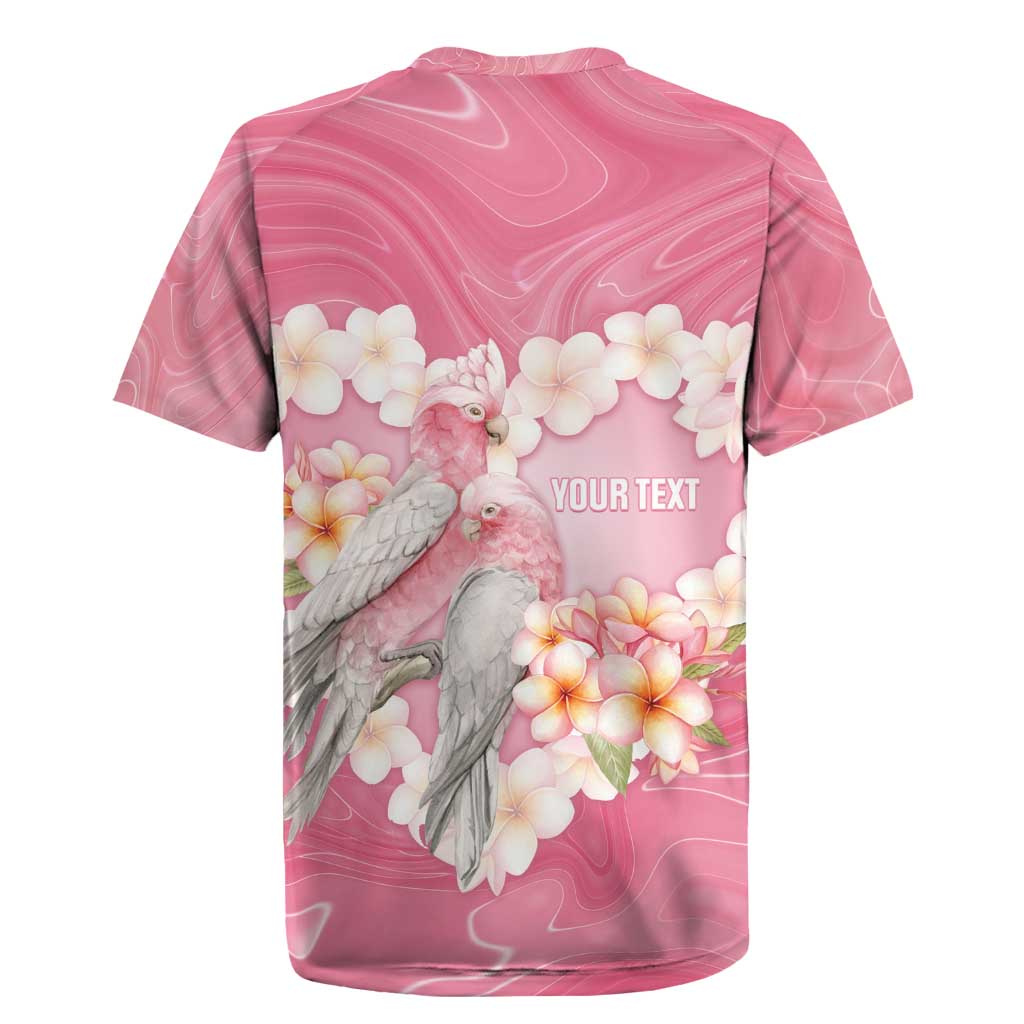 Personalised Pink Galah Australia Valentine's Day Rugby Jersey I Love You With All My Heart - Aussie Hoodie