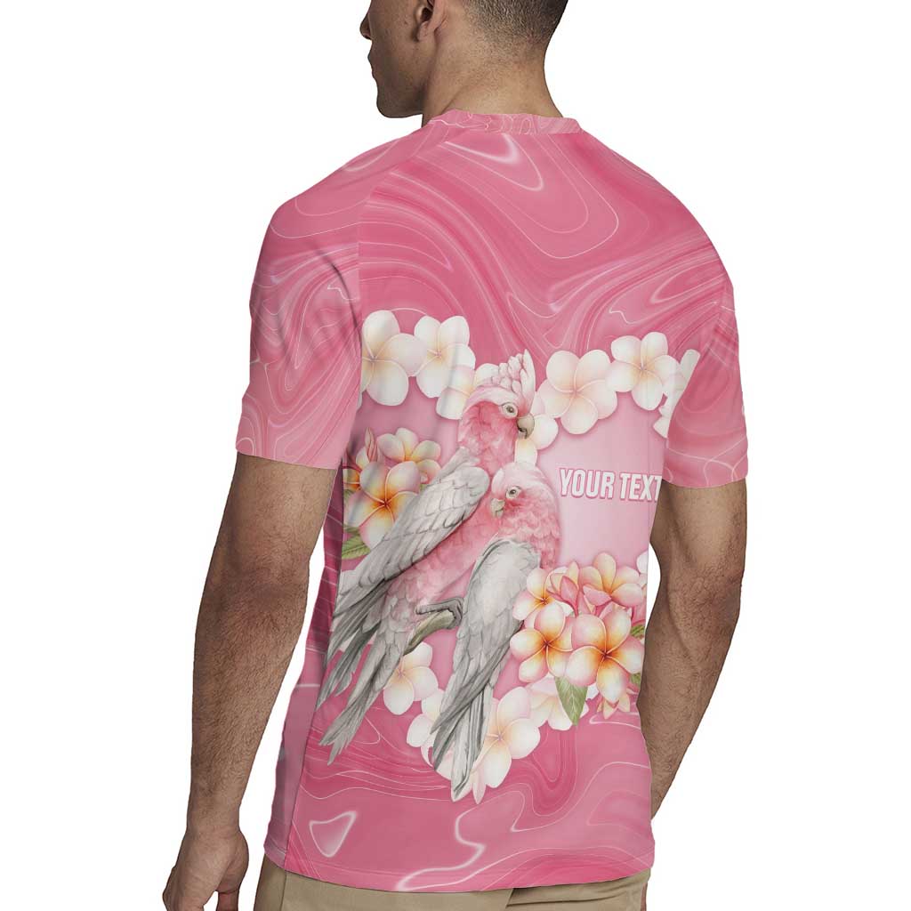 Personalised Pink Galah Australia Valentine's Day Rugby Jersey I Love You With All My Heart - Aussie Hoodie