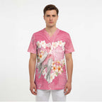 Personalised Pink Galah Australia Valentine's Day Scrub Top I Love You With All My Heart - Aussie Hoodie