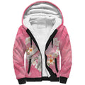 Personalised Pink Galah Australia Valentine's Day Sherpa Hoodie I Love You With All My Heart - Aussie Hoodie