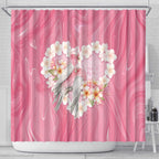 Pink Galah Australia Valentine's Day Shower Curtain I Love You With All My Heart - Aussie Hoodie