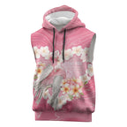 Personalised Pink Galah Australia Valentine's Day Sleeveless Hoodie I Love You With All My Heart - Aussie Hoodie