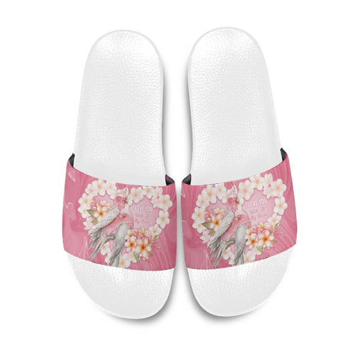 Pink Galah Australia Valentine's Day Slide Sandals I Love You With All My Heart - Aussie Hoodie