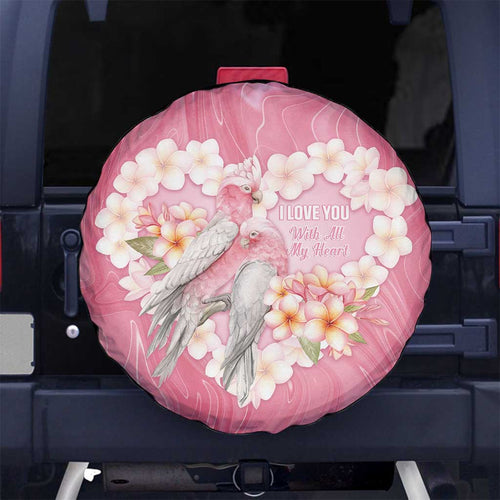 Pink Galah Australia Valentine's Day Spare Tire Cover I Love You With All My Heart - Aussie Hoodie
