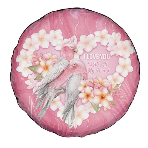 Pink Galah Australia Valentine's Day Spare Tire Cover I Love You With All My Heart - Aussie Hoodie