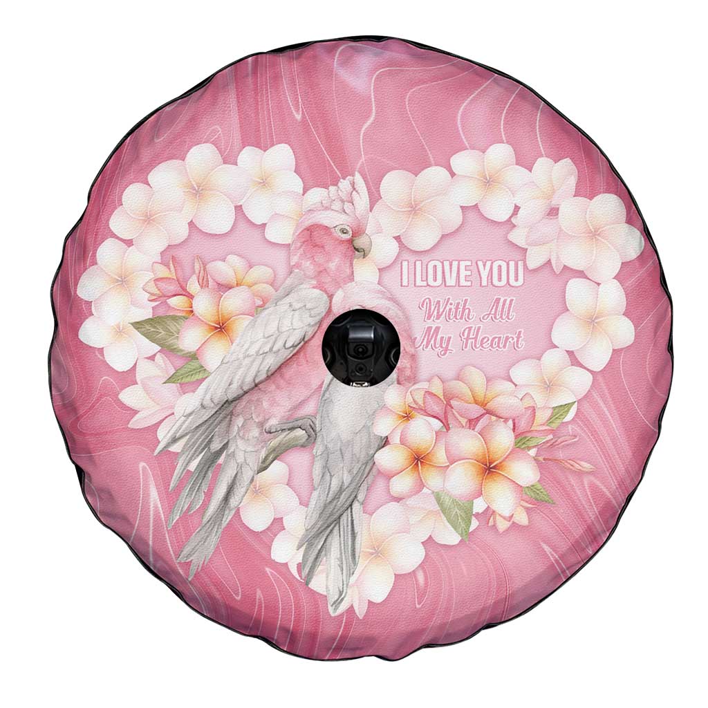 Pink Galah Australia Valentine's Day Spare Tire Cover I Love You With All My Heart - Aussie Hoodie