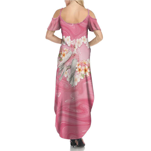 Personalised Pink Galah Australia Valentine's Day Summer Maxi Dress I Love You With All My Heart - Aussie Hoodie
