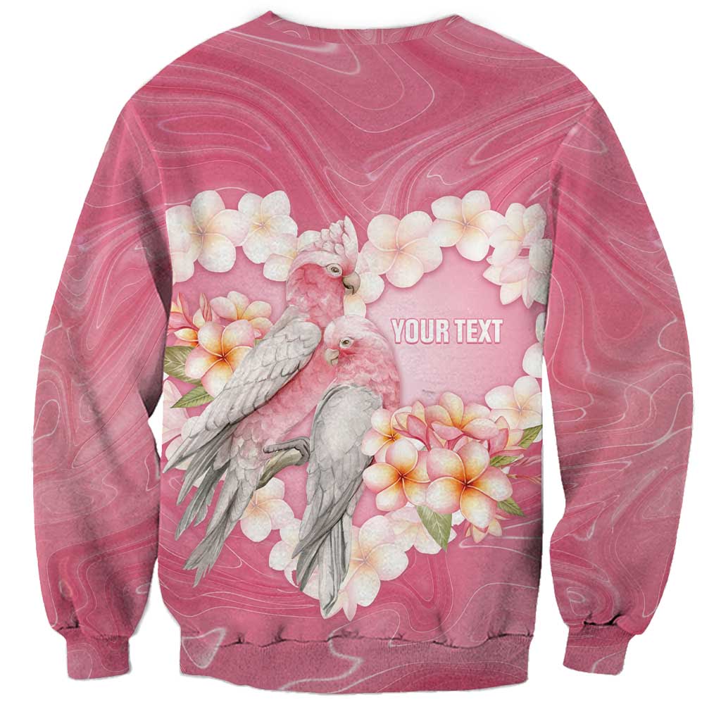 Personalised Pink Galah Australia Valentine's Day Sweatshirt I Love You With All My Heart - Aussie Hoodie
