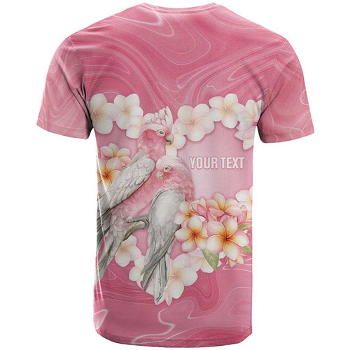 Personalised Pink Galah Australia Valentine's Day T Shirt I Love You With All My Heart - Aussie Hoodie