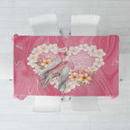 Pink Galah Australia Valentine's Day Tablecloth I Love You With All My Heart - Aussie Hoodie