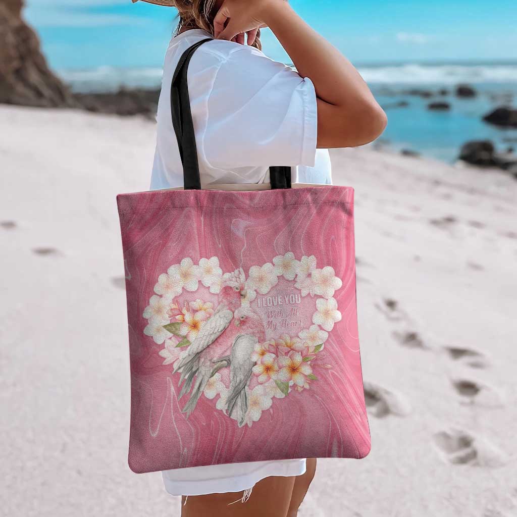 Pink Galah Australia Valentine's Day Tote Bag I Love You With All My Heart - Aussie Hoodie