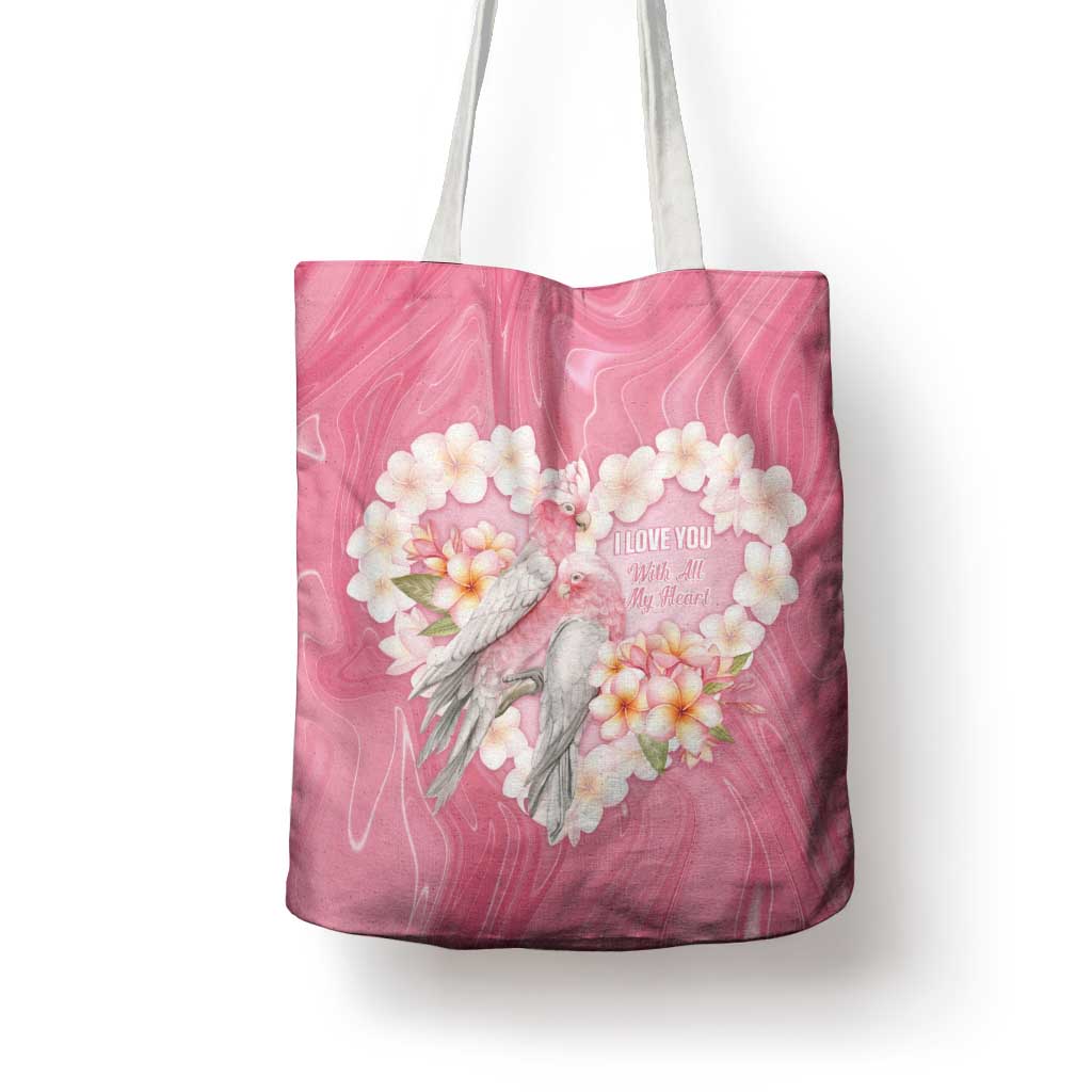 Pink Galah Australia Valentine's Day Tote Bag I Love You With All My Heart - Aussie Hoodie
