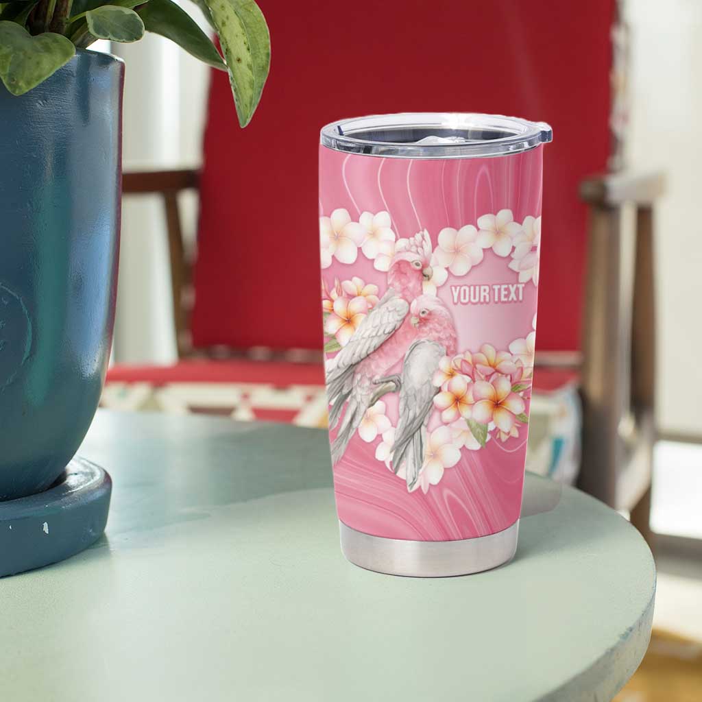 Personalised Pink Galah Australia Valentine's Day Tumbler Cup I Love You With All My Heart - Aussie Hoodie