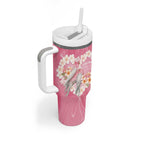 Personalised Pink Galah Australia Valentine's Day Tumbler With Handle I Love You With All My Heart - Aussie Hoodie