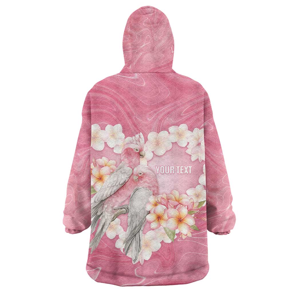 Personalised Pink Galah Australia Valentine's Day Wearable Blanket Hoodie I Love You With All My Heart - Aussie Hoodie