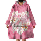 Personalised Pink Galah Australia Valentine's Day Wearable Blanket Hoodie I Love You With All My Heart - Aussie Hoodie