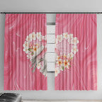 Pink Galah Australia Valentine's Day Window Curtain I Love You With All My Heart - Aussie Hoodie