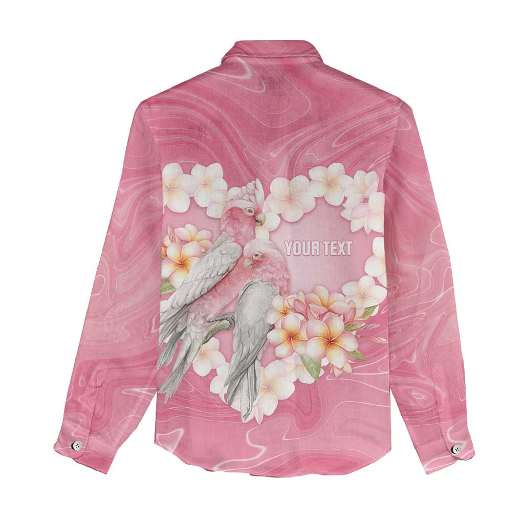Personalised Pink Galah Australia Valentine's Day Women Casual Shirt I Love You With All My Heart - Aussie Hoodie
