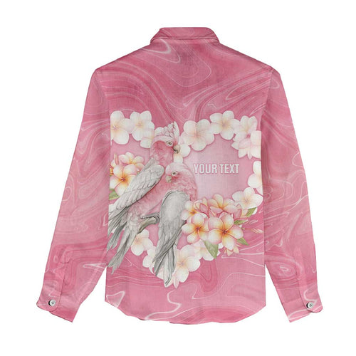 Personalised Pink Galah Australia Valentine's Day Women Casual Shirt I Love You With All My Heart - Aussie Hoodie