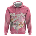 Personalised Pink Galah Australia Valentine's Day Zip Hoodie I Love You With All My Heart - Aussie Hoodie