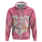 Personalised Pink Galah Australia Valentine's Day Zip Hoodie I Love You With All My Heart - Aussie Hoodie