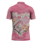 Personalised Pink Galah Australia Valentine's Day Zipper Polo Shirt I Love You With All My Heart - Aussie Hoodie