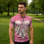 Personalised Pink Galah Australia Valentine's Day Zipper Polo Shirt I Love You With All My Heart - Aussie Hoodie
